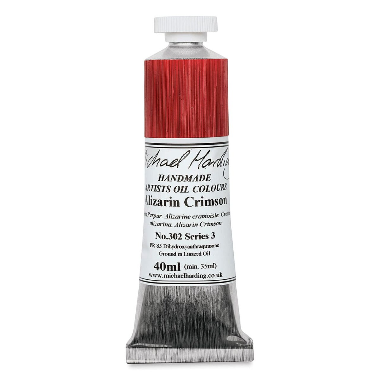 Michael Harding Artists Oil Color - Alizarin Crimson, 40 ml tube
